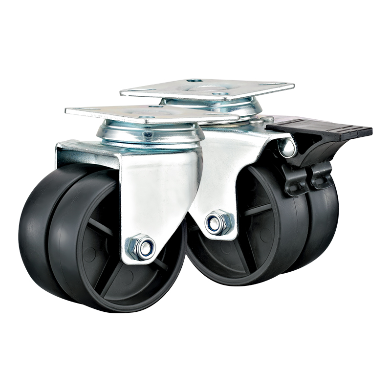 2"3" Light Duty PP Twin Caster Industrial Trolley Wheel Small Dolly Plastic Casters Removable Caster Wheels