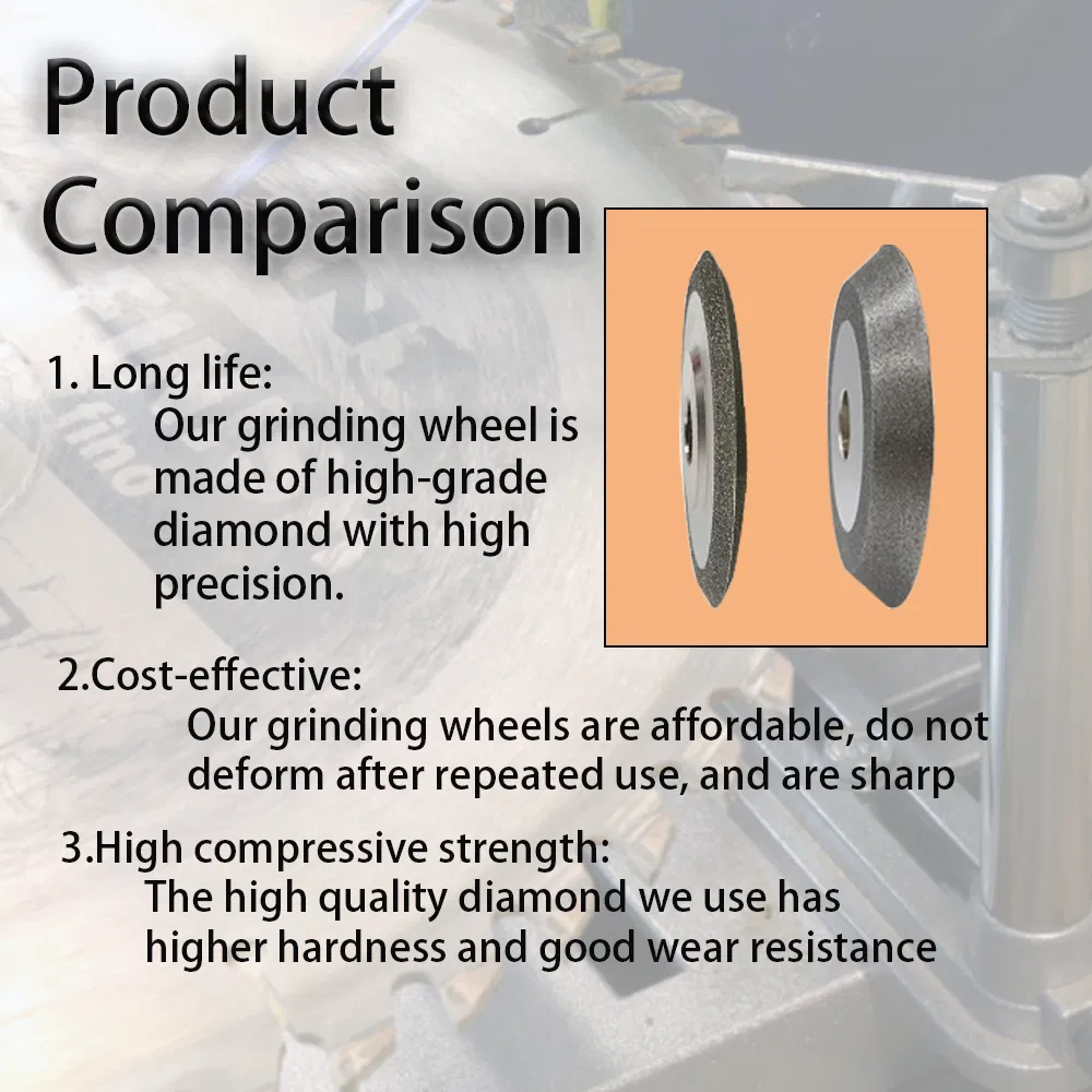 Single Bevel Alloy Grinding Wheel Electroplated Diamond Grinding Wheel Tct Saw Blade Grinding Wheel