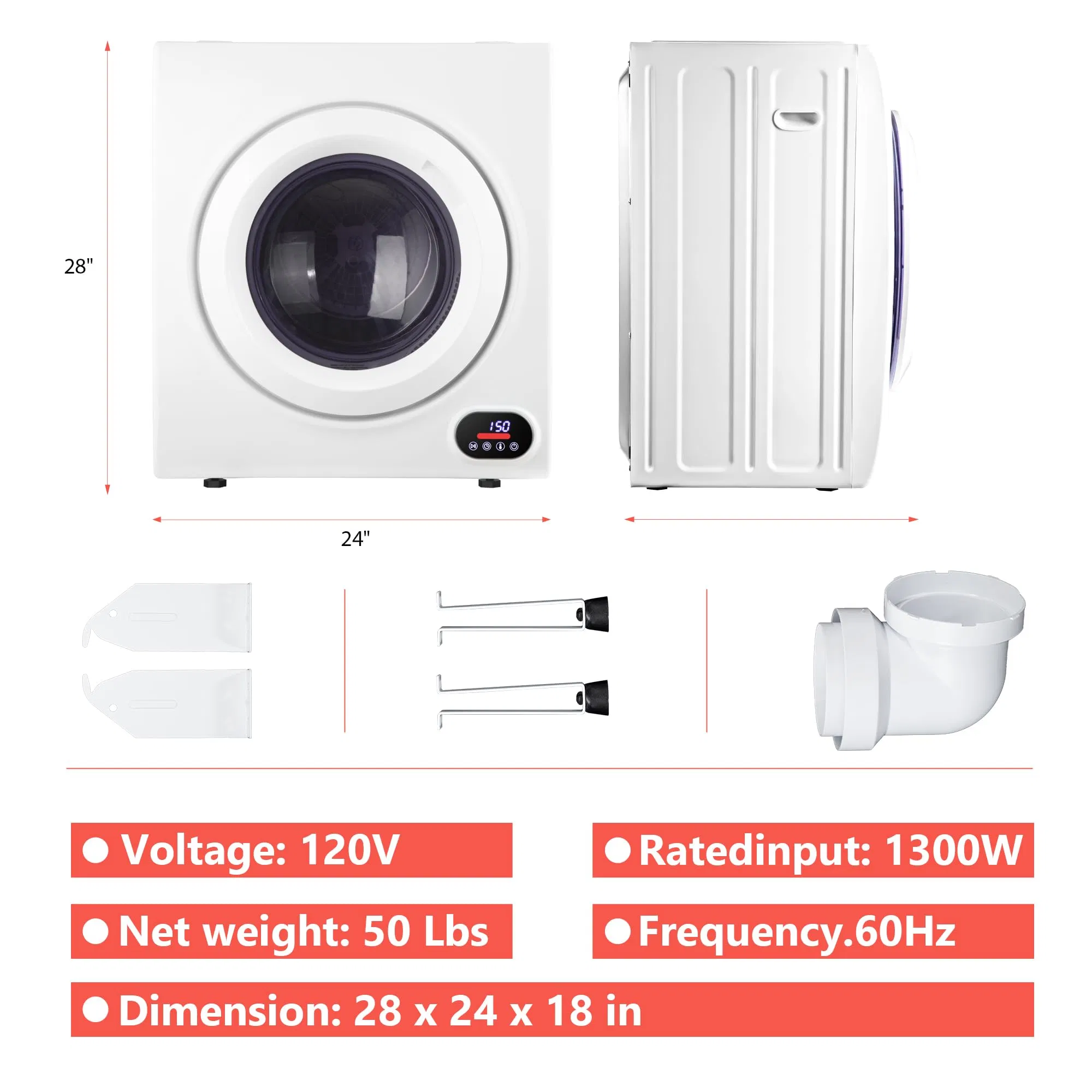Efficient Portable Clothes Dryer for Rvs and Apartments 1300W
