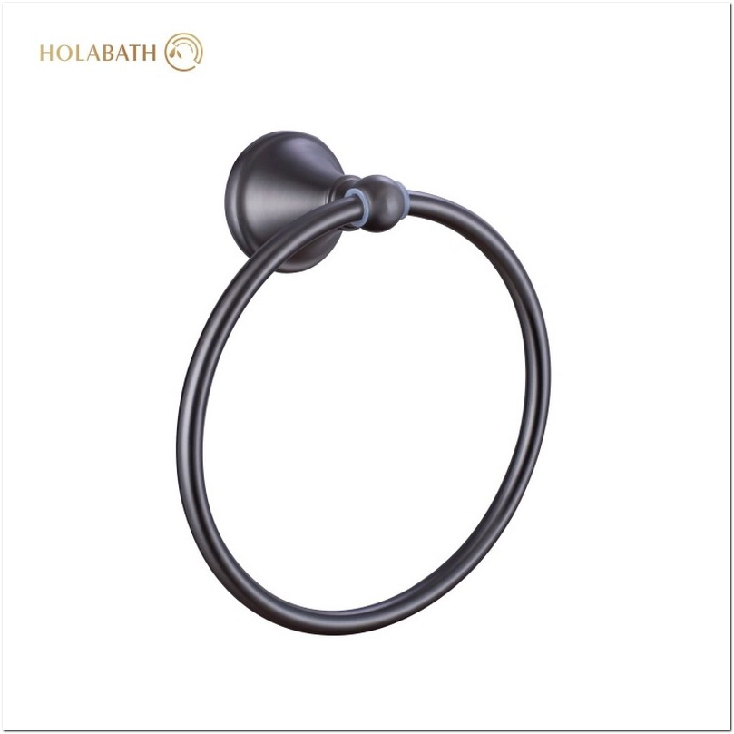 Tempered Steel Towel Ring Rustproof Bathroom Wall Fixture Durable Stainless Hardware Organizer