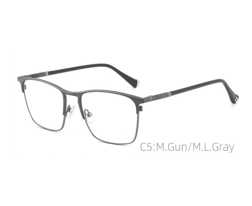 Wholesale Vintage Square Metal Glasses Double Bridge Glasses Eyewear Optical Eyeglasses