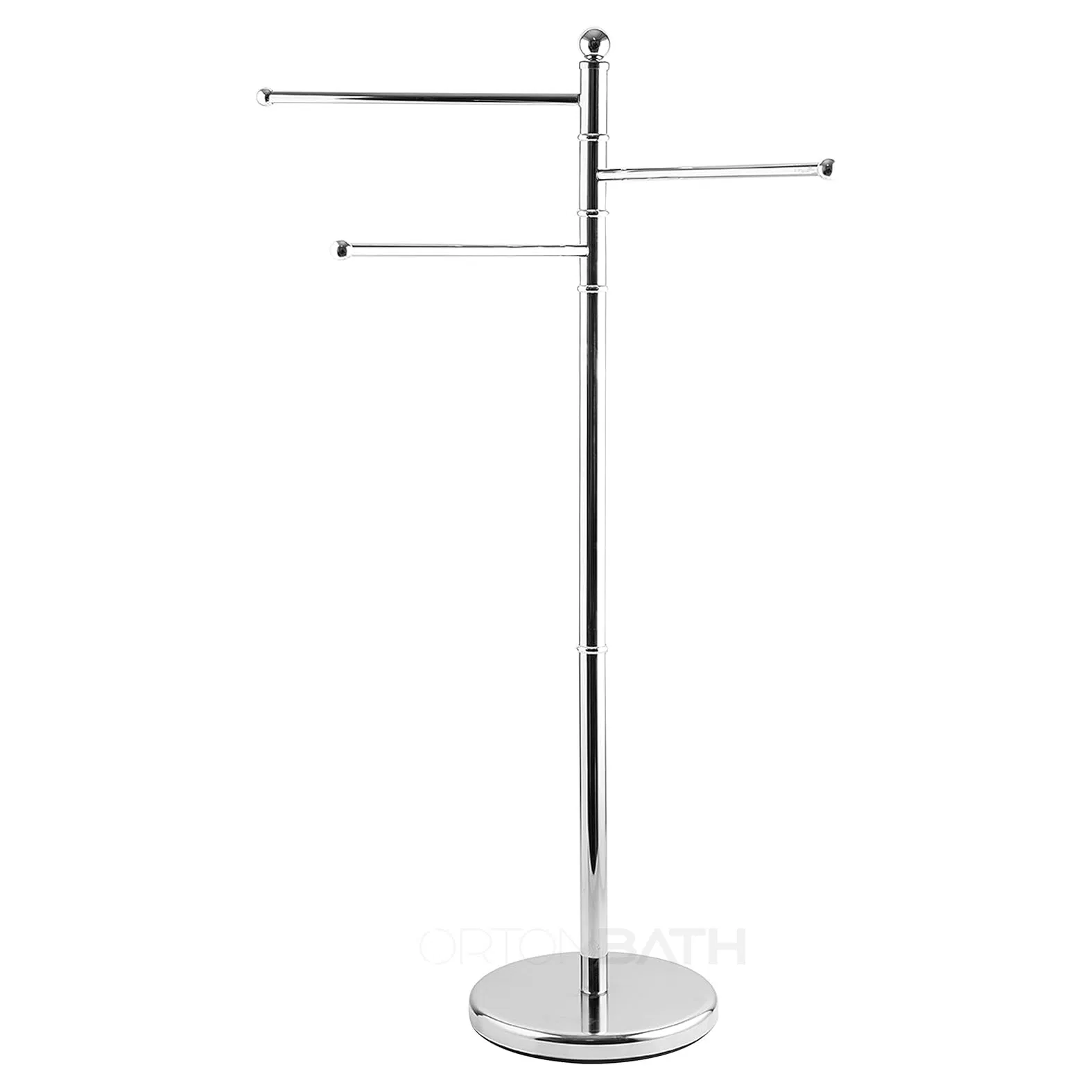 Ortonbath Europe New Design Designer Modern Round Italy German Design Base Foot Stainless Steel Brass Luxurious Bathroom Accessories Rotating Towel Bar