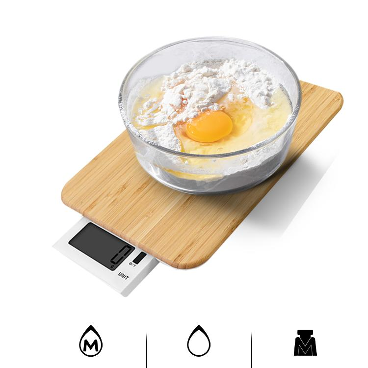 Кухонные весы электронные Bamboo с LCD дисплеем