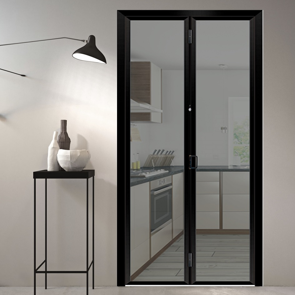 Sliding Bathroom Aluminum Alloy Tempered Glass Door for Residential Use