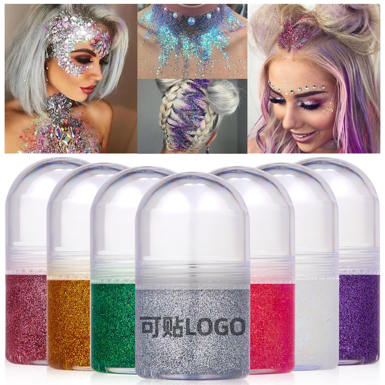 Sparkling Glitter Jelly Roll-on Gel for Face & Body