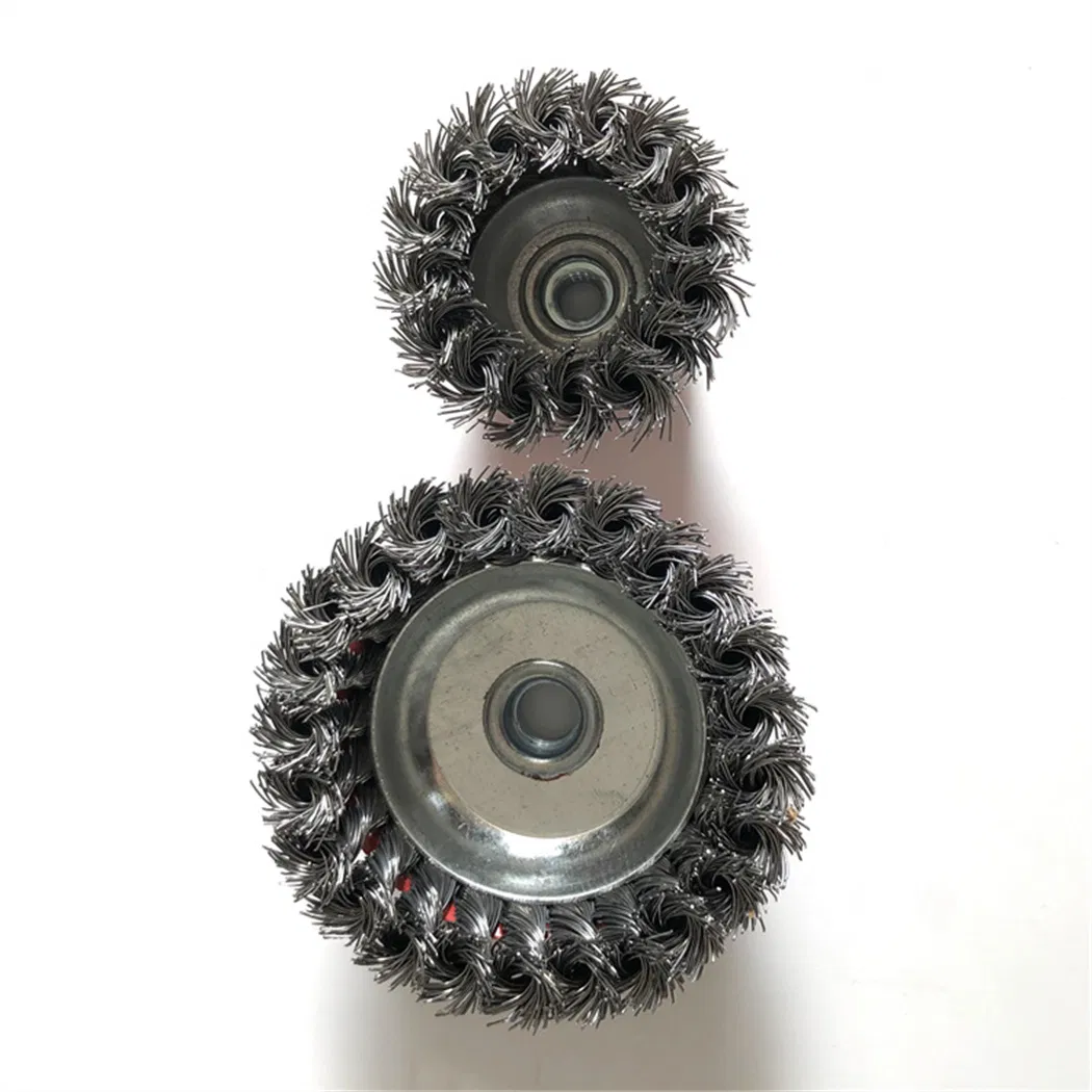 Витая чашечная щетка 100 мм M14, сталь