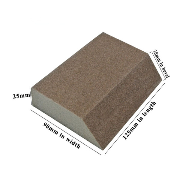 Трапециевидный шлифовальный блок из губки для влажной и сухой обработки