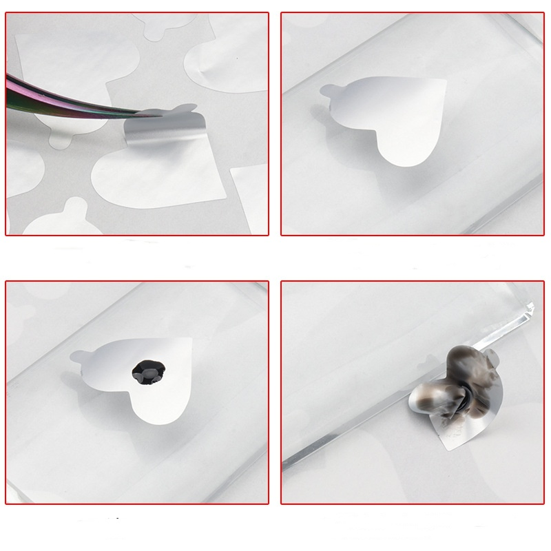 Heart-Shaped Eyelash Extension Foil Stickers
