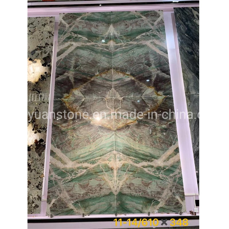 Brazilian Imported Natural Stone Green Marble Slab