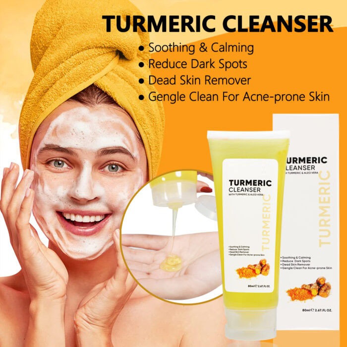 Custom Logo Turmeric Clay Mask Facial Serum Oil Soap Bar Face Cream Body Scrub Skincare Set