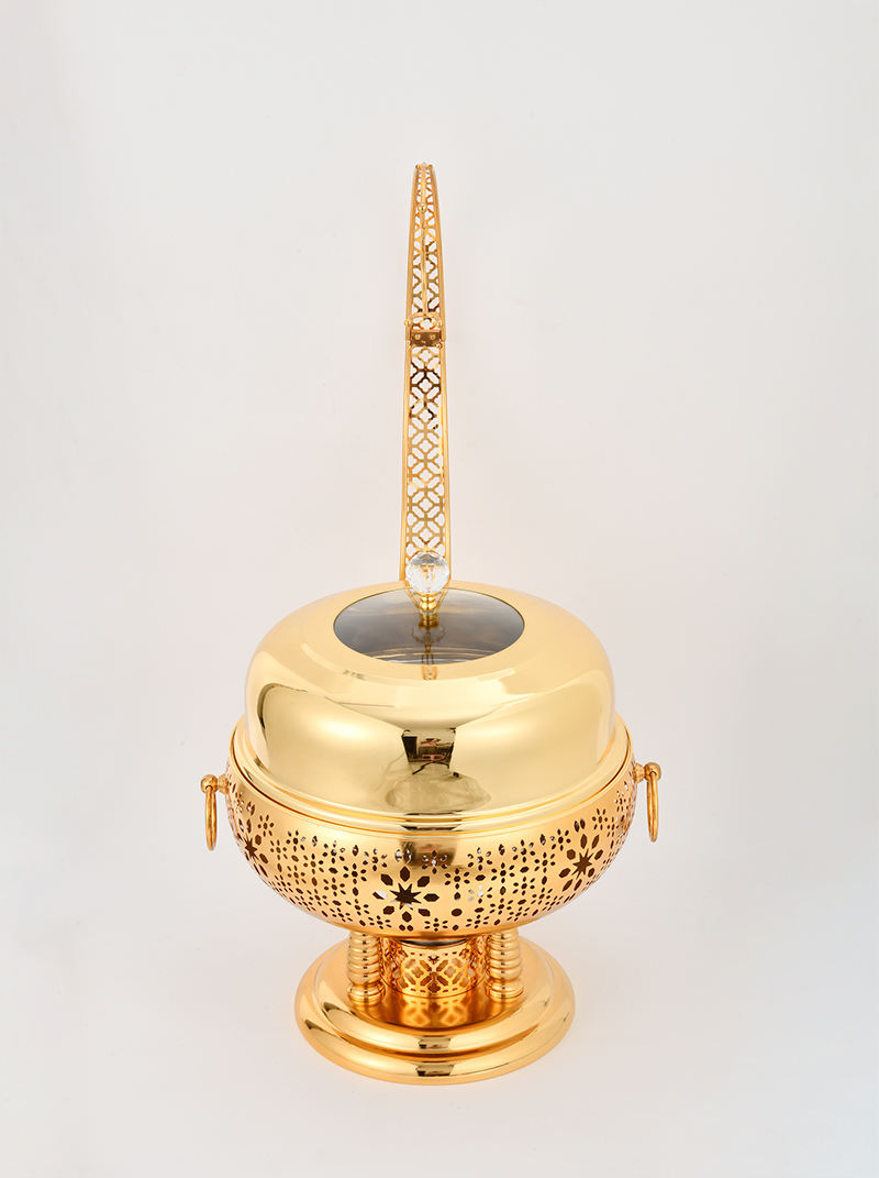 New Gold Plated Stainless Steel Buffet Stove Hotel Insulated Vegetable Stove
