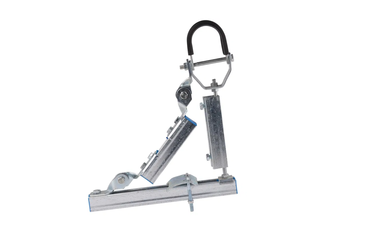 Galvanized Steel Seismic Resistant Bracket Powder Coating Customised Anti-Seismic Support System