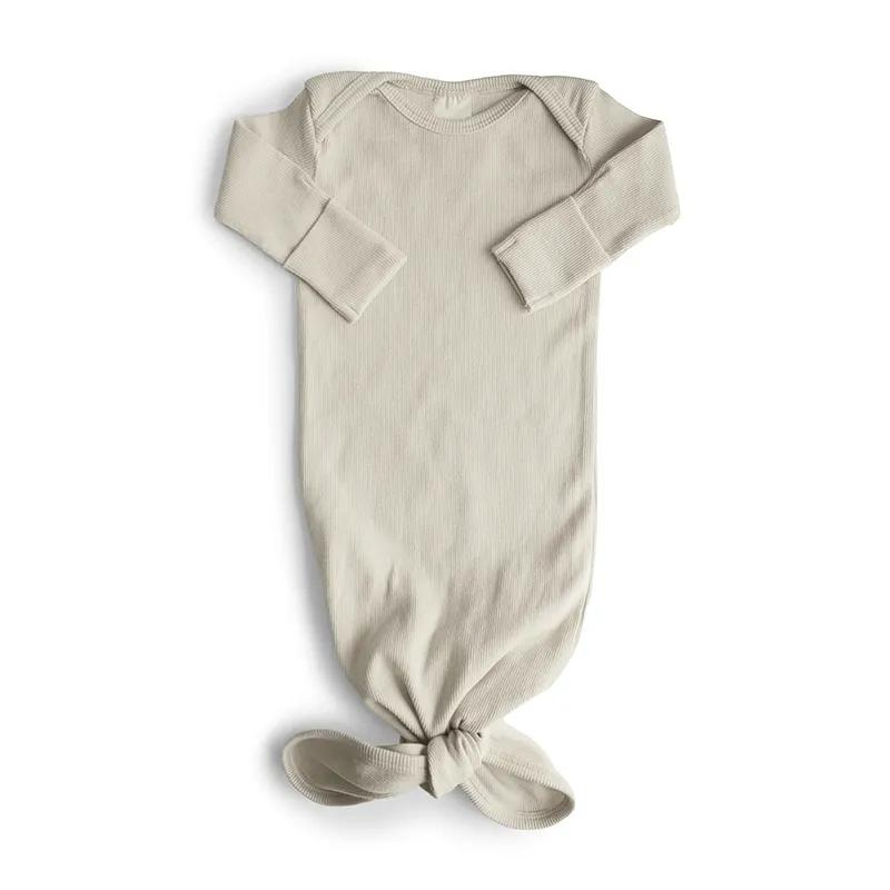 Customized Logo Newborn Knitted Baby Gown Eco Friendly Infant Sleeping Bag