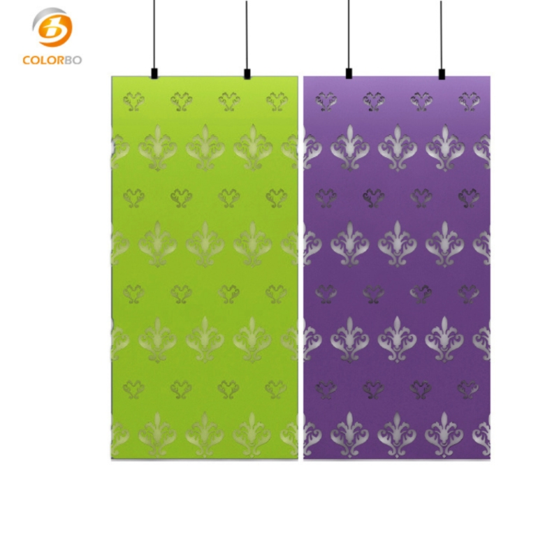 High performance Carton Packed Modern Design Space Divider Customized PET Hanging Screen