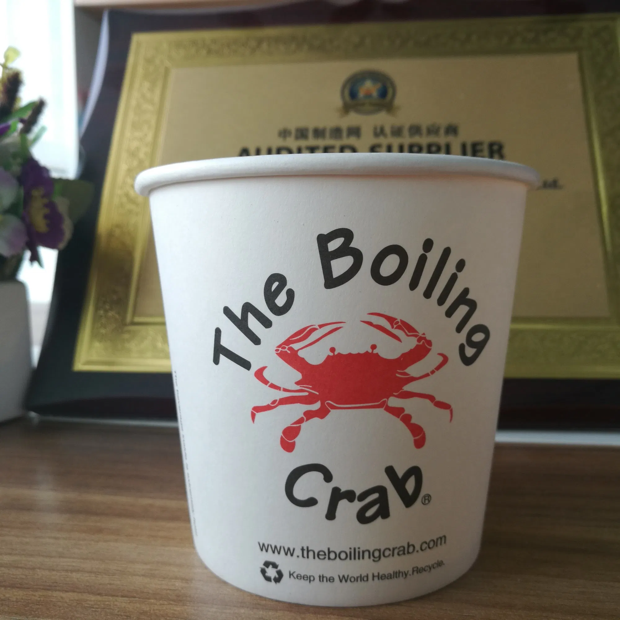 Cheap and Good Quality Disposable Paper Snack Cups Ice Cream Cups with Logo Print