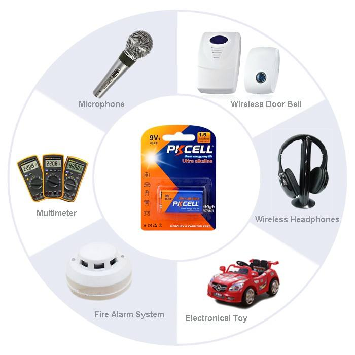 Батарейка алкалиновая 9V PKCELL 6LR61