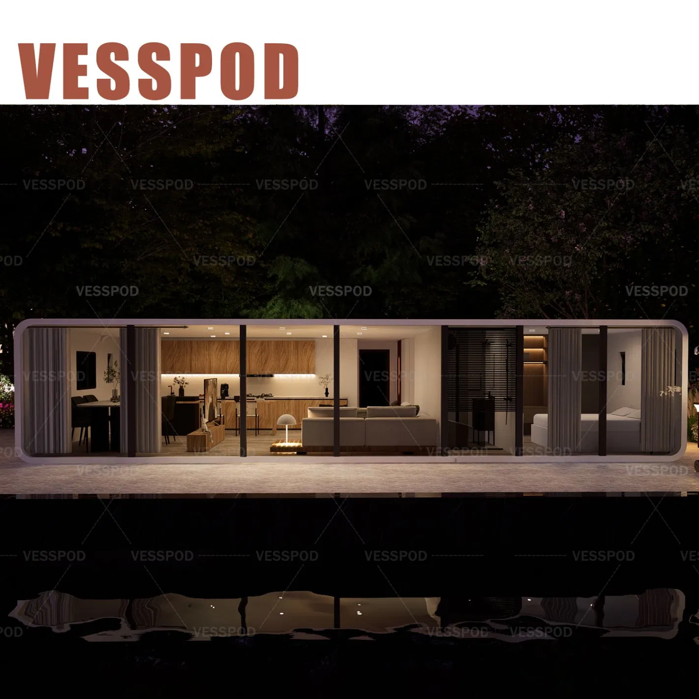 High-End Integrated Capsule House Vacation 12X4m Home Theme Park Apple House Combination New Hampshire Modern Capsule House Container Holiday Villa Modular