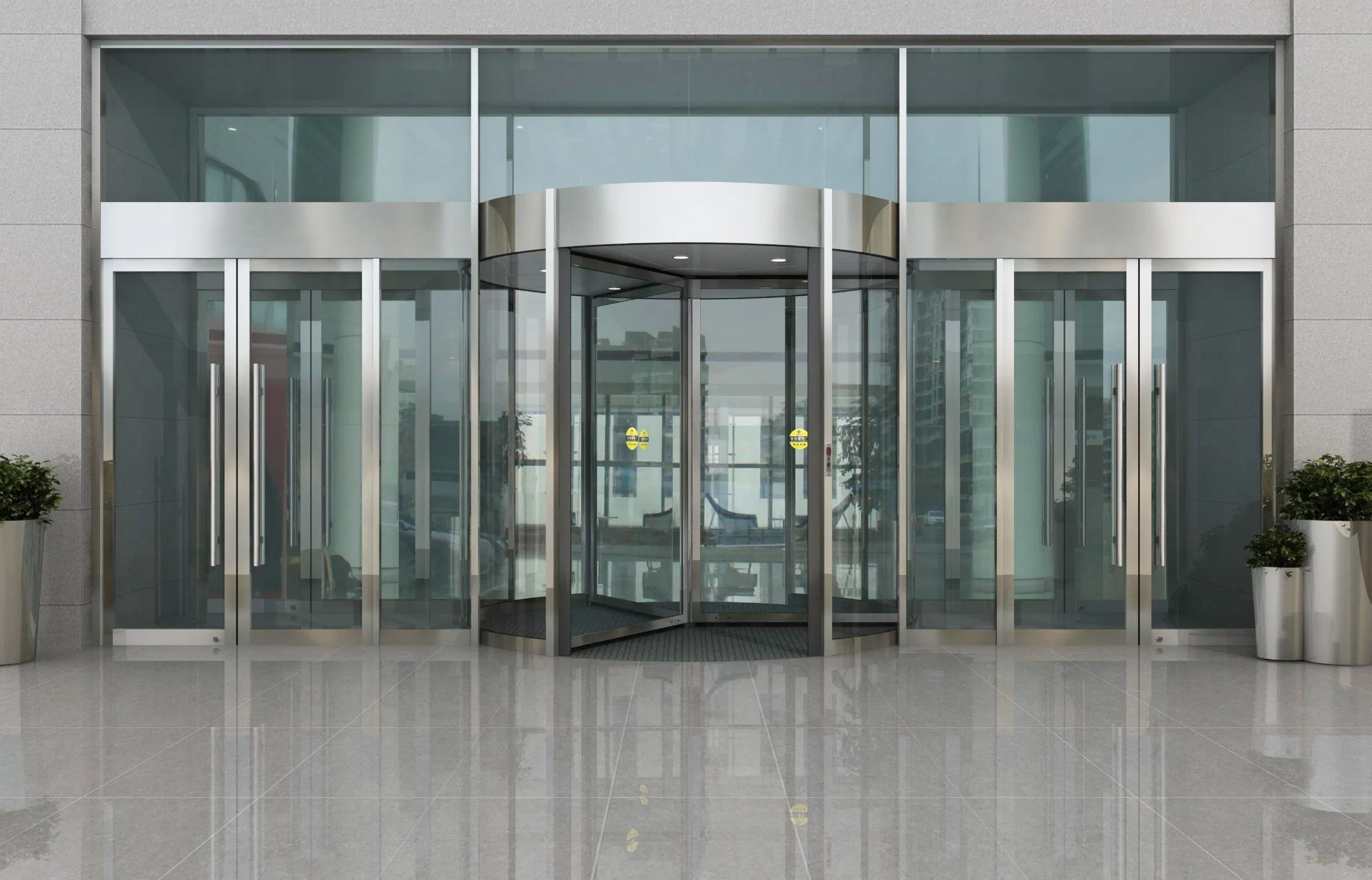 Automatic Aluminum Glass Revolving Door System