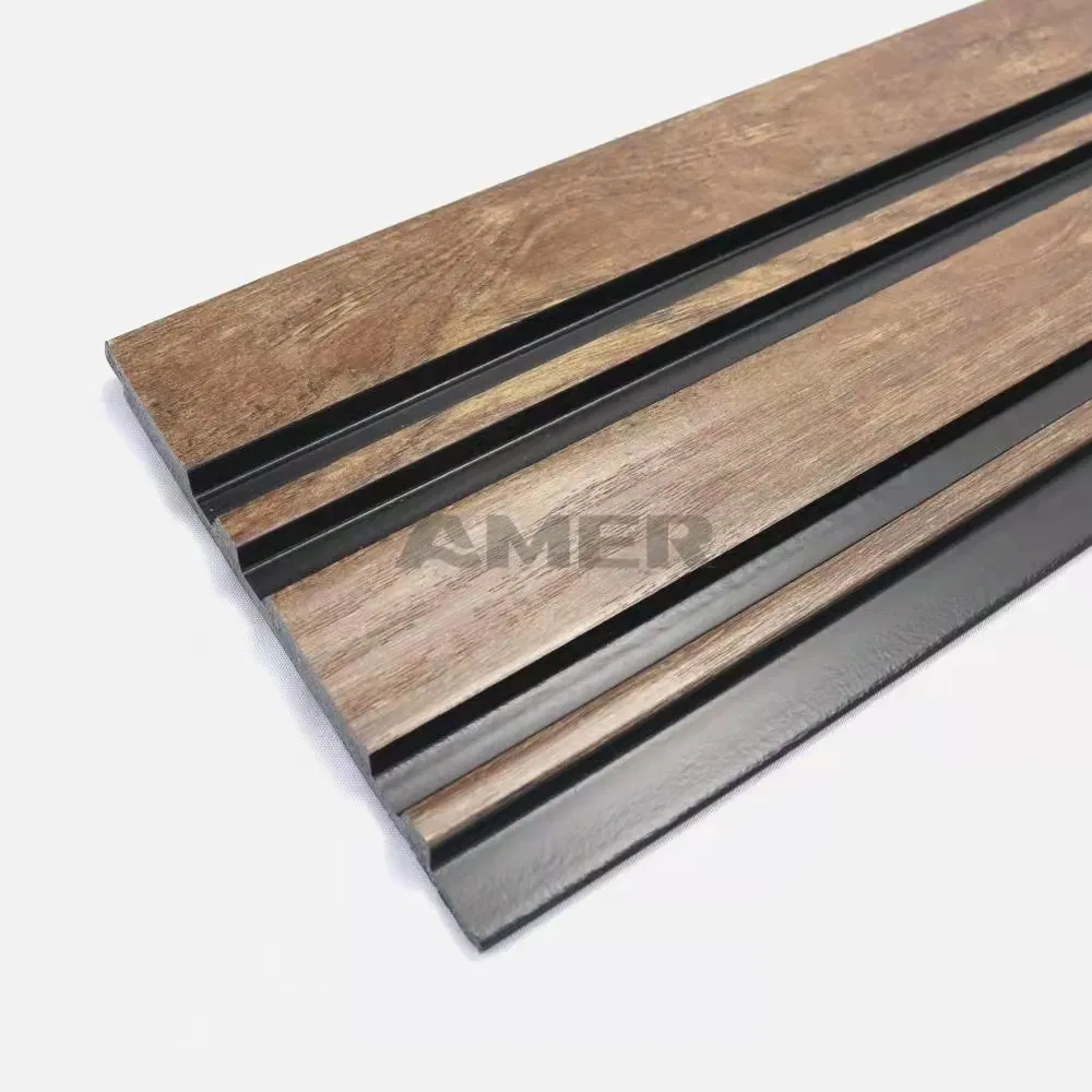 Wooden Grain PS Wall Indoor Decoration Rongke