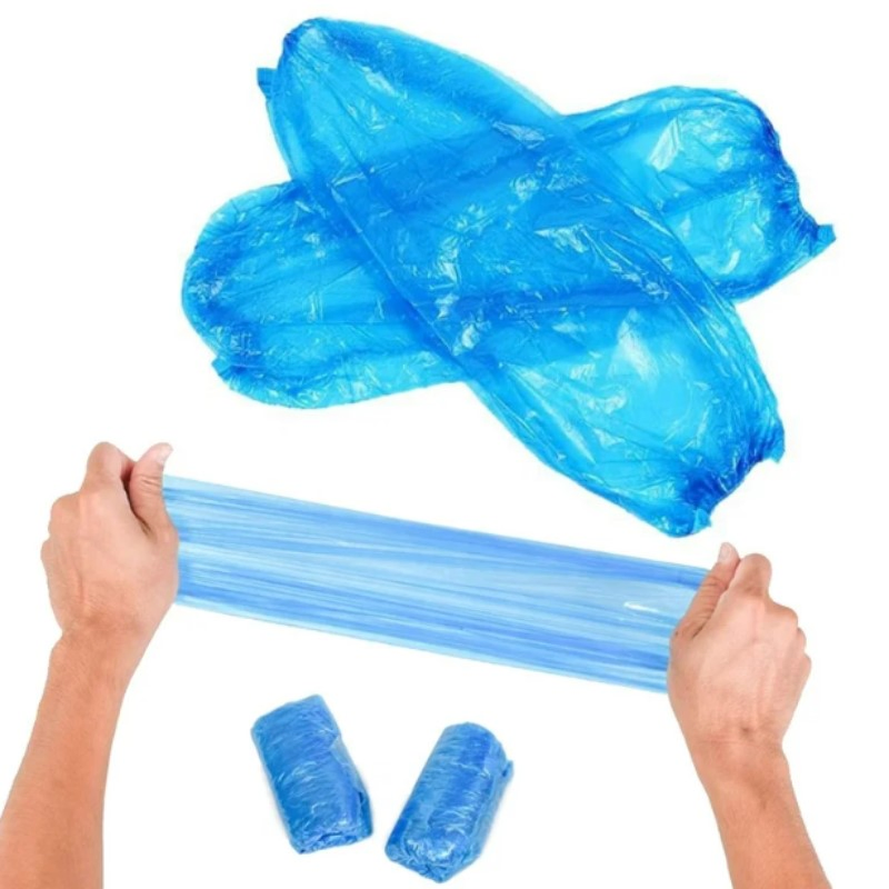 Disposable PE Plastic Arm Sleeves Waterproof Covers Oversleeves for Kitchen Catering Cleaning