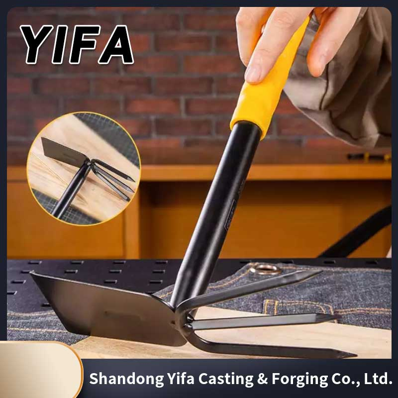 Wooden Handle Agricultural Gardening Tool Fork and Hoe for Outdoor Shoveling and Weeding