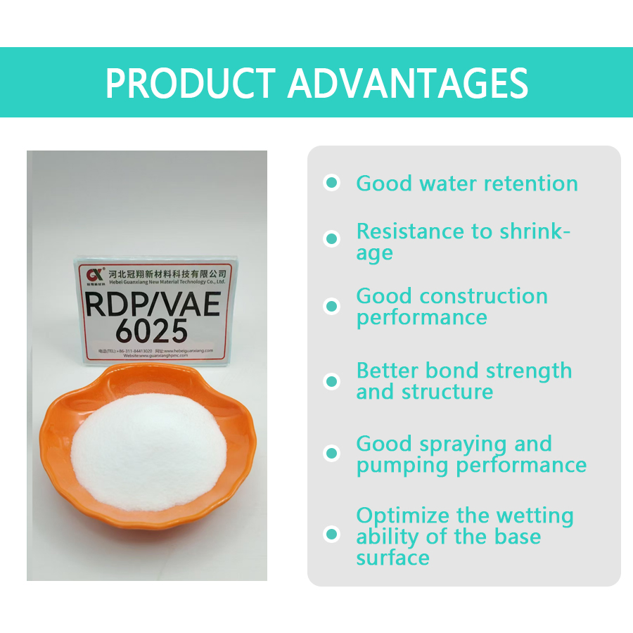 Rdp Manufacture Lowest-Priced Rdp Redispersible Polymer Powder for Cement-Based Tile Adhesives Mortars Rdp