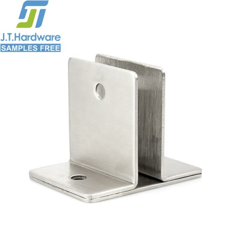 Factory OEM Service Public Washroom 90 Degree T Shape Metal 304 Stainless Steel Satin Double Corner Partition Accessories