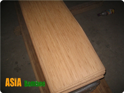 2500X430X0.6mm Caramel Vertical Bamboo Veneer with Paper or Backing Fleece Backing