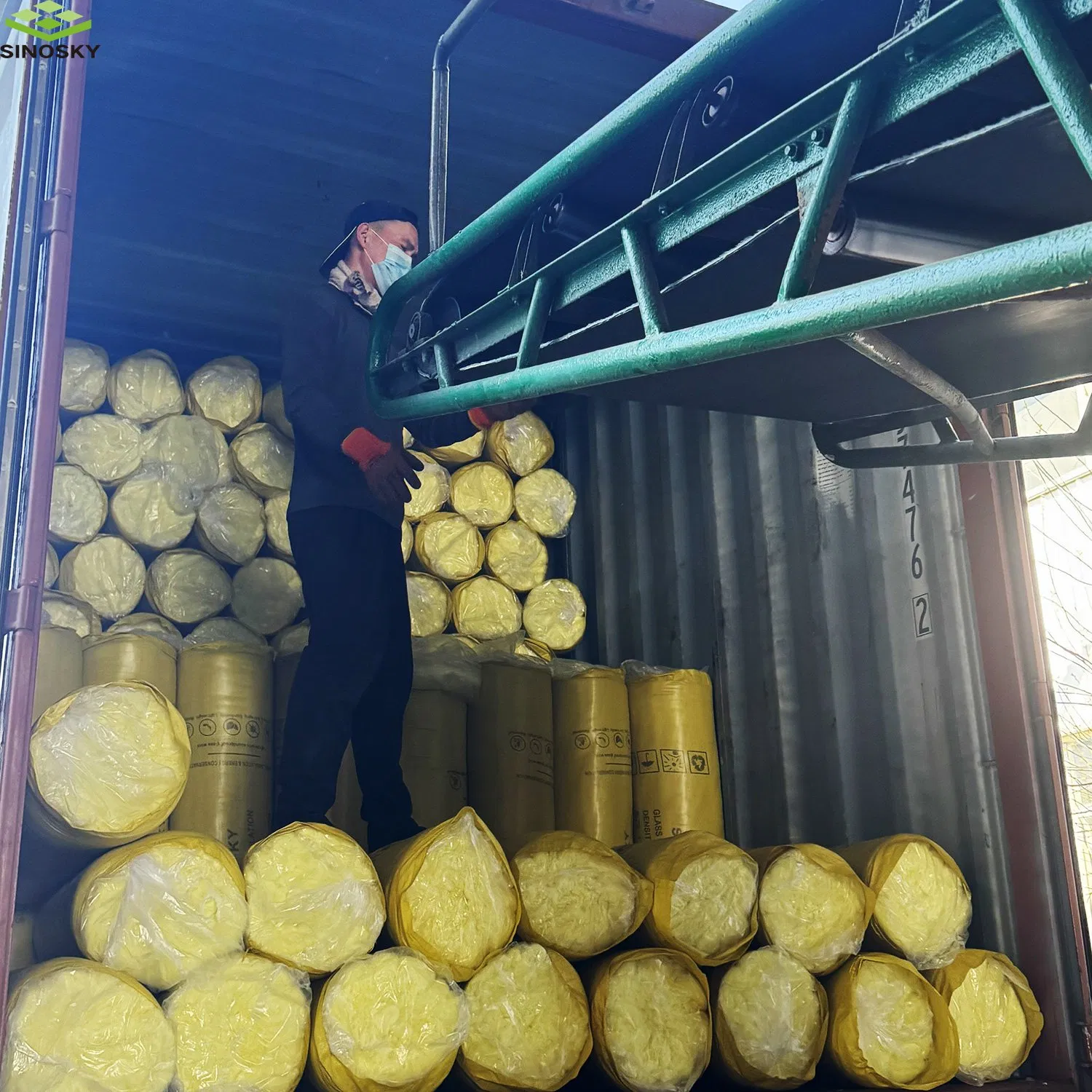 200mm Thickness Building Material Thermal Insulation Glass Wool/ Fiberglass Roll Aluminum Foil