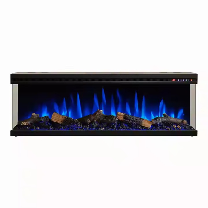 Glass LED Wall Home Appliance Home Furniture 3 Sided Electric Fireplace