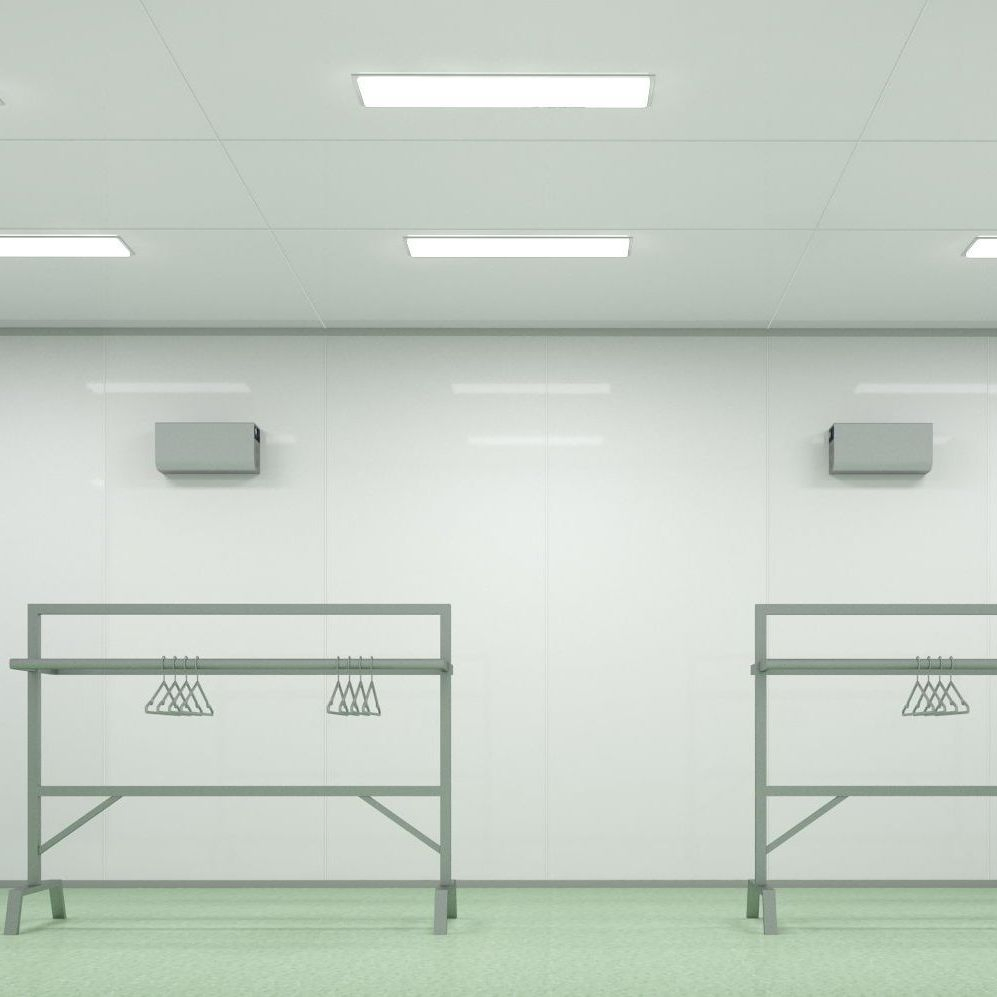 Premium Double-Sided Stainless Steel Coat Rack for Cleanroom Use