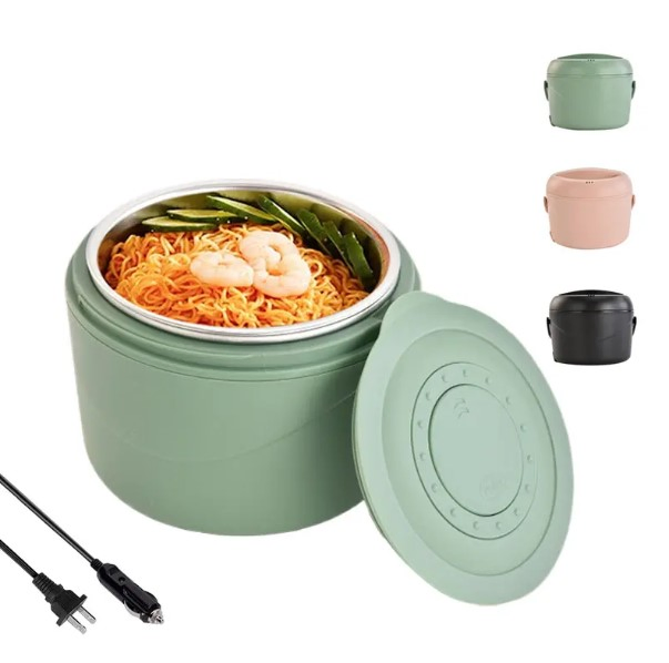Home Office Car Hot Lunch Container Storage Box Travel Portable Heated Warmer Electric Lunch Box