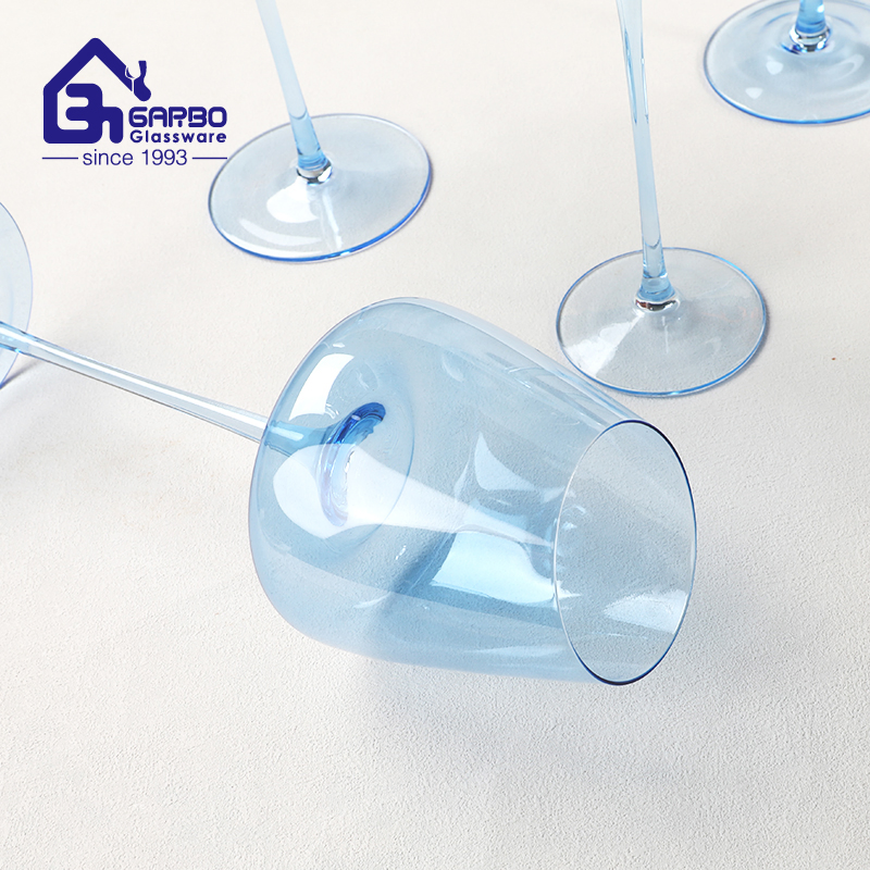 Handmade Customized Spraying Colored Pink Blue Red Wine Decanter Set Wedding Party Gift Online Shop for Hotel Use