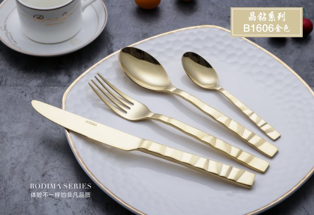 Stainless Steel Cutlery Set with Metal Spoon and Fork