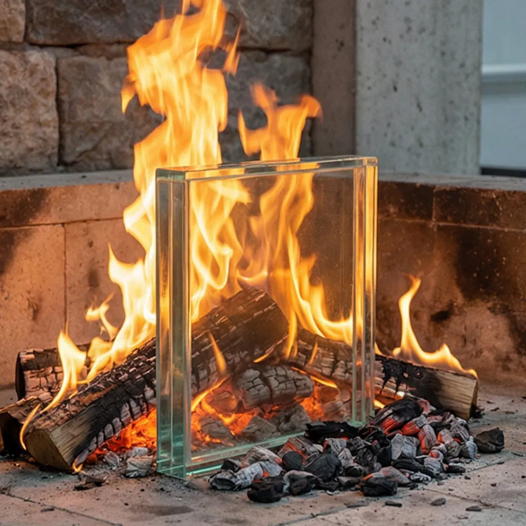 Raw Material 5mm Fireproof Glass Fireproof Glass Brick Fireproof Glass for Fireplaces