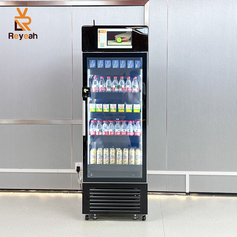 Cashlesss Ai Visual Technology Open Door Smart Fridge Snacks Drinks Healthy Foods Vending Machines for Retail Items