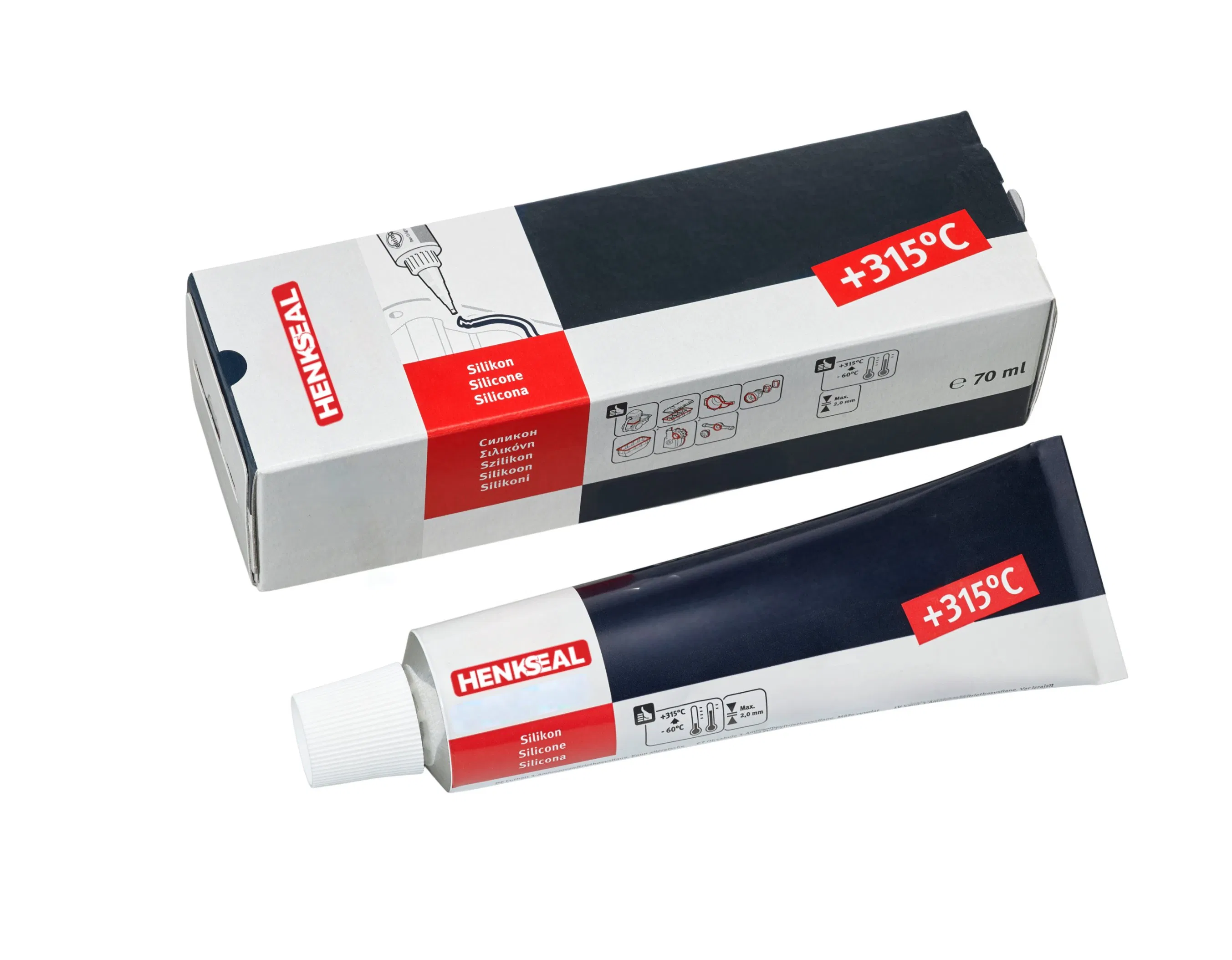 Henkseal® 70ml High Temperature RTV Silicone Sealant for Industrial Use