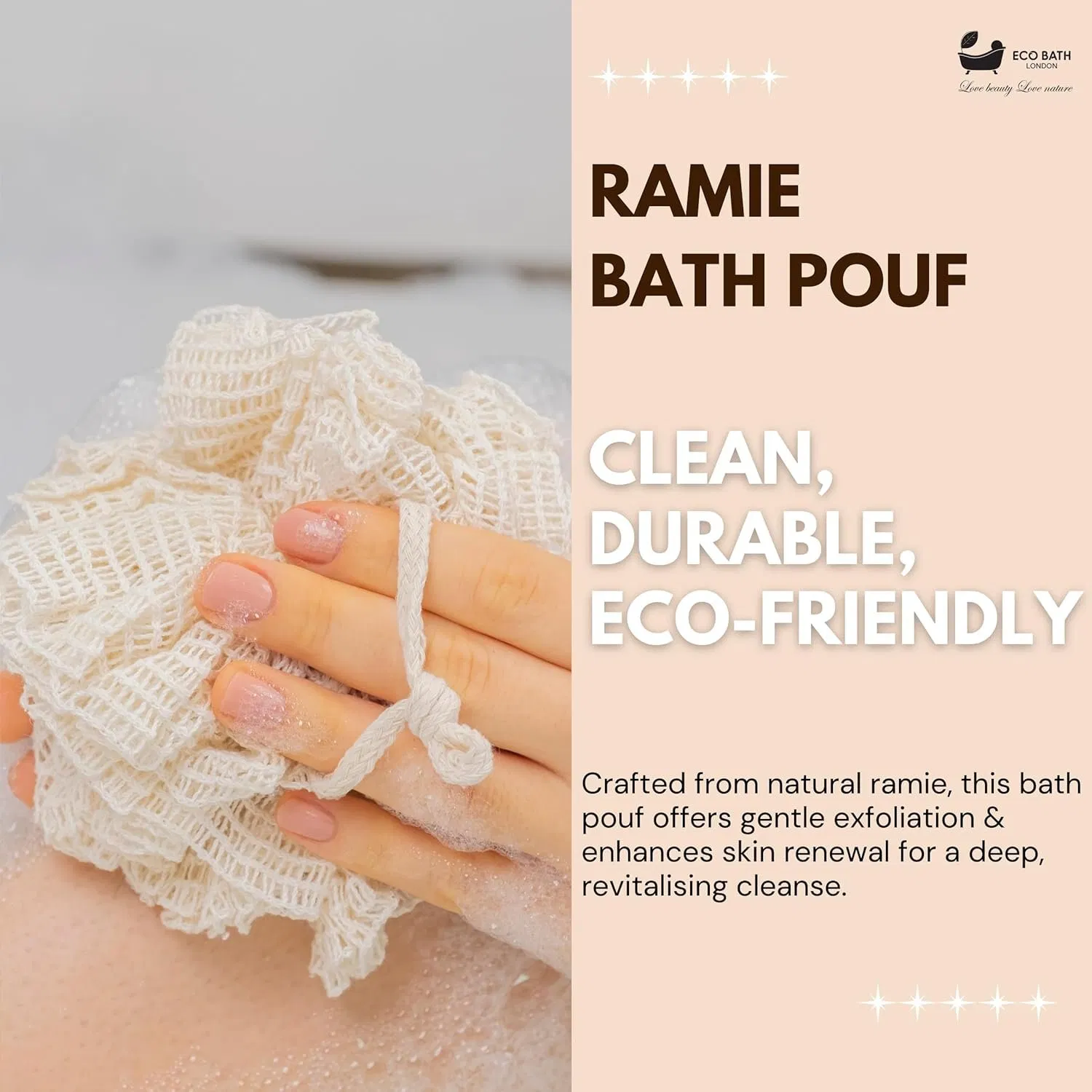 Linen Fiber Bath Balls, Loofah Mesh Bath Balls