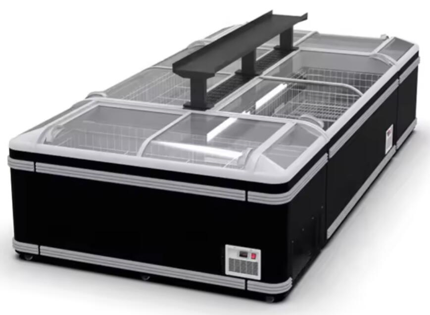 2500mm Island Display Freezer Commercial Refrigeration Equipment Single-Temperature Meat Chest Fridge