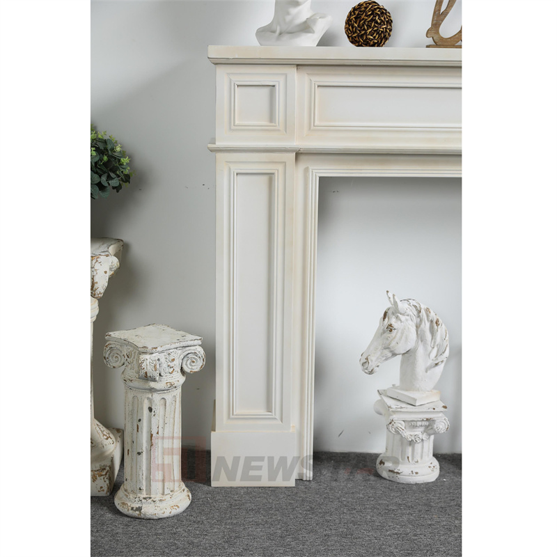 Newstar Nordic Stylish Marble Fireplace Mantel Factory White Marble Fireplace Mantel