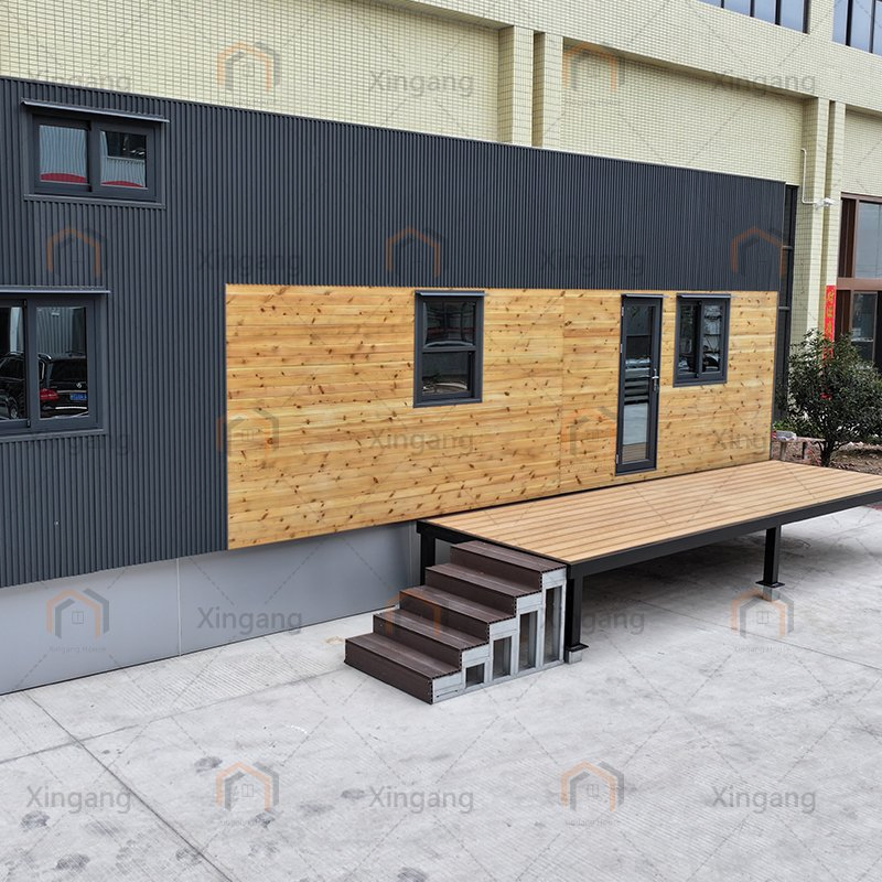 Premium Aluminum and Wooden Door with Steel Frame Modular Design Prefabricated House