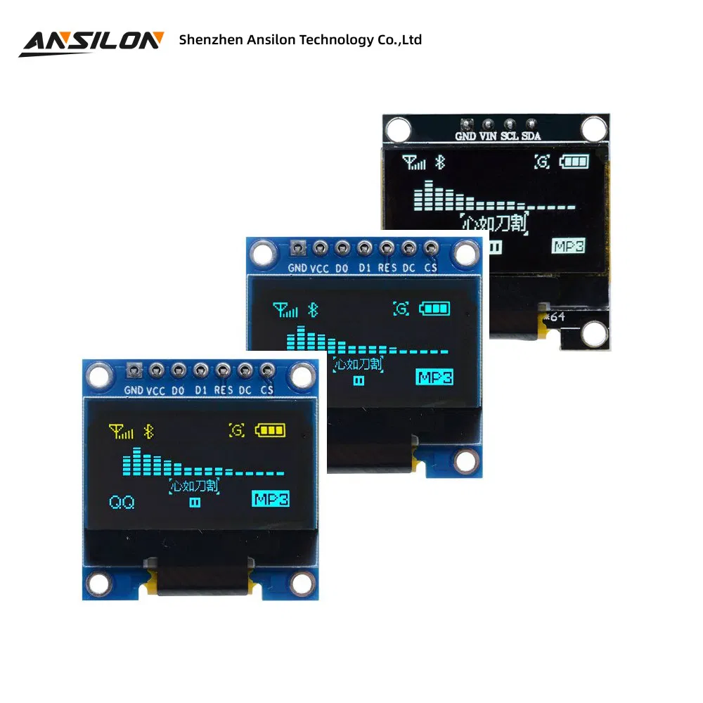 OLED модуль 0.96 дюйма 128x64 с широким углом обзора