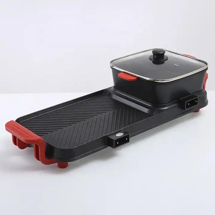New Arrival High Quality Non-Sticking Multifunctional Smokeless Electric BBQ Pot 3 in 1 Grill Pan