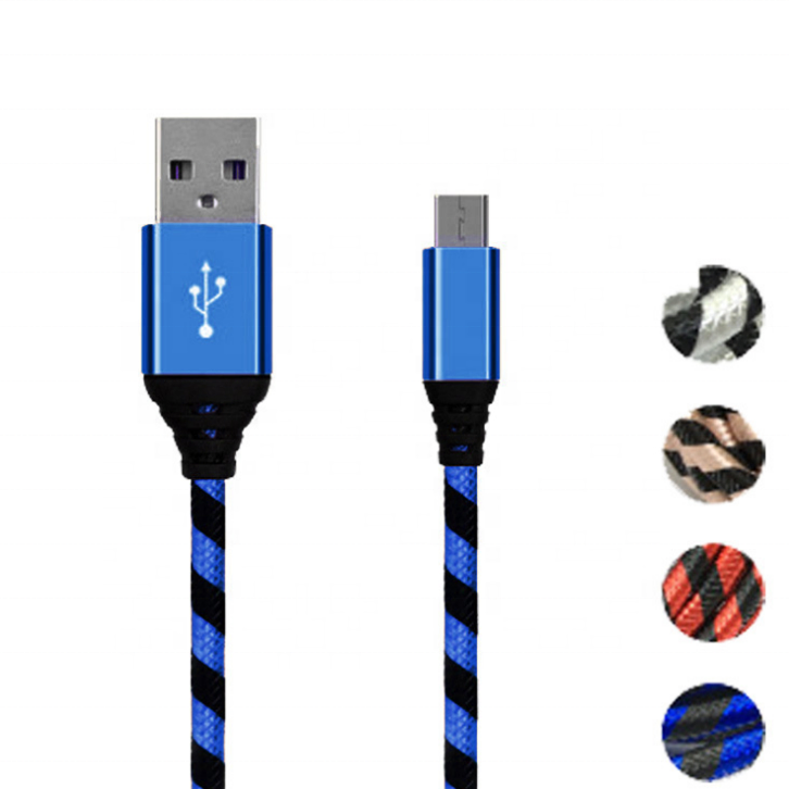 Braided Nylon Cable 2.0 LAN Type C Micro USB Cable