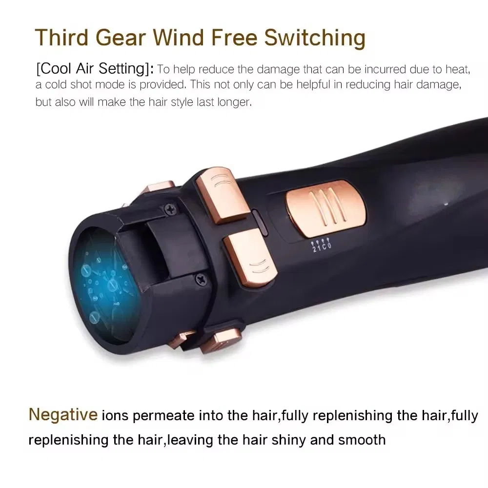 Detachable Hot Air Hair Styler Cool Blow Function Dryer Brush Set