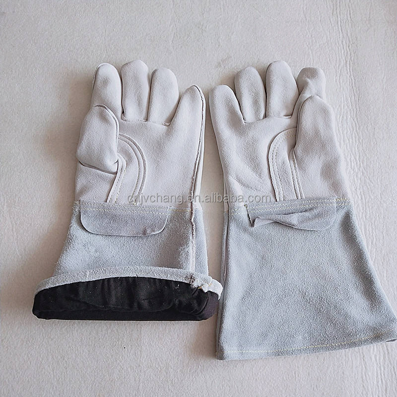 Premium Heat Resistant Cowhide Leather BBQ Baking Gloves for Kitchen Use