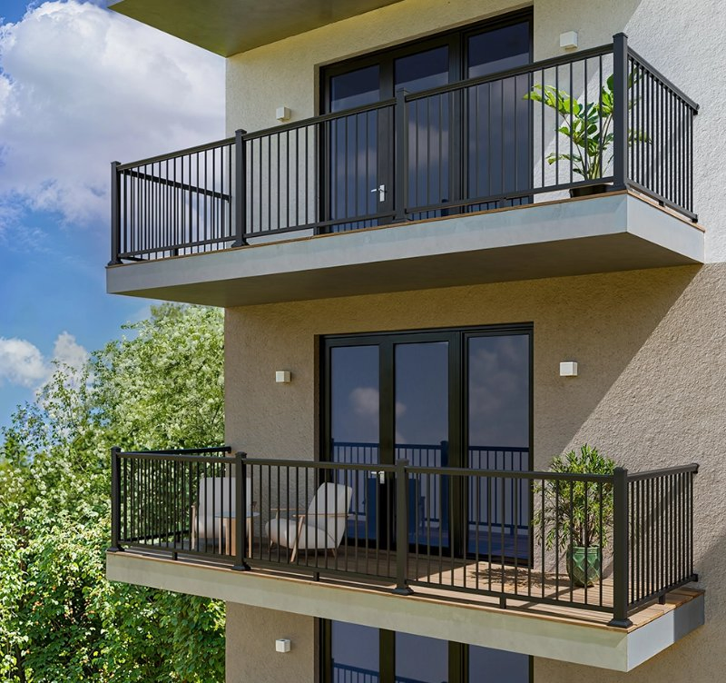 Easily Installation Balcony Railing Fence Panels Metal Fence Handrail