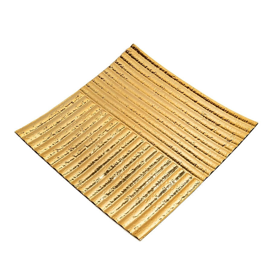Glossy Finish Gold Color PP Material Plastic Disposable Event Planning Charger Plate