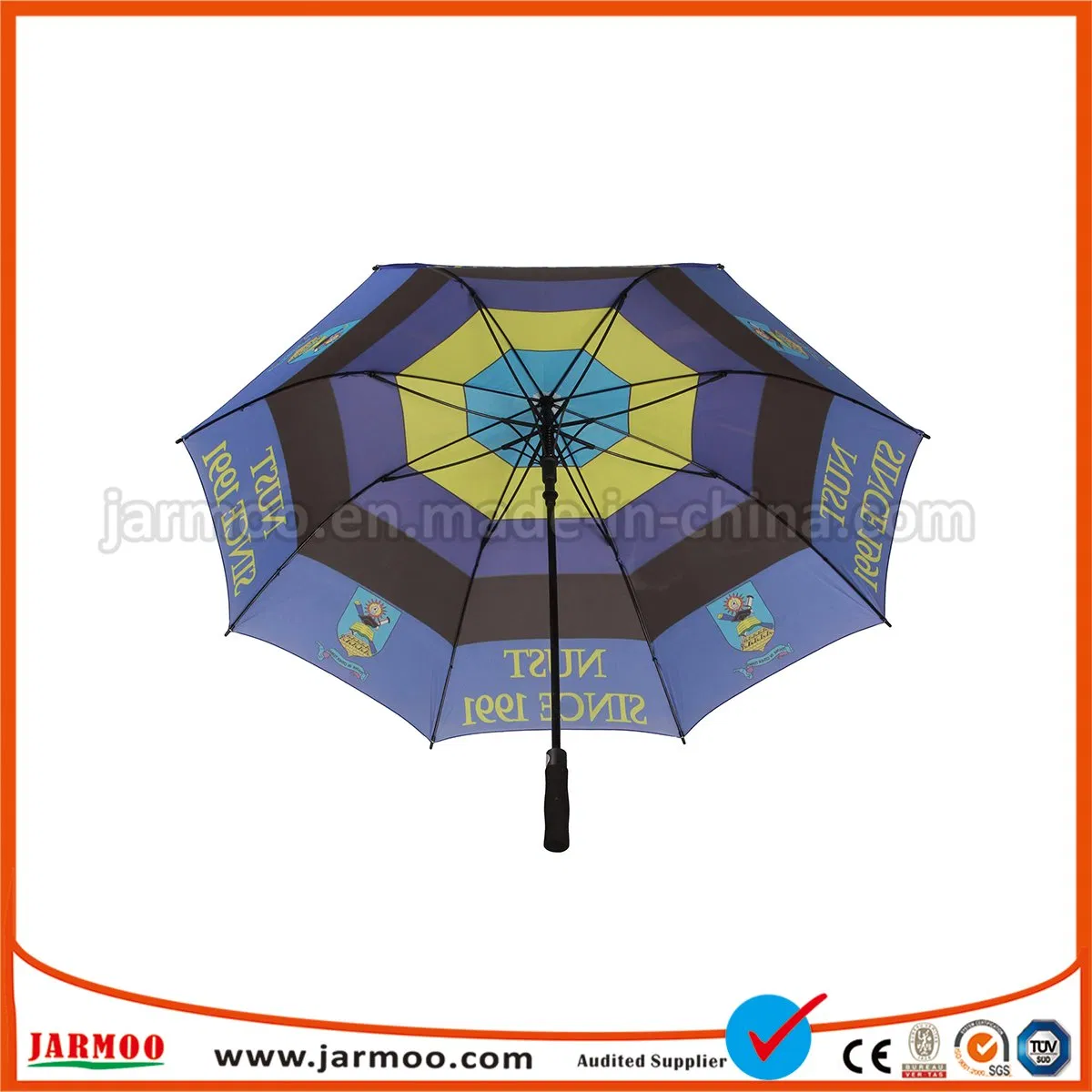Custom Print Logo Strong Windproof Golf Umbrella Advertising Gift Umbrella Sun Umbrella (JMGLFU)
