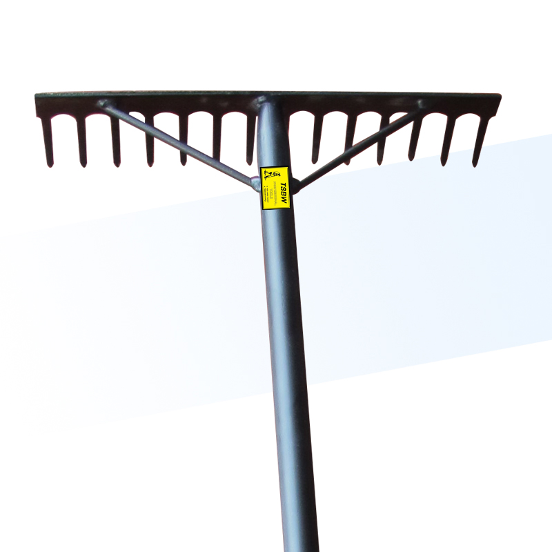 R106 Long Steel Handle Garden Farming Lawn Grass Agricultural Leaf Rake